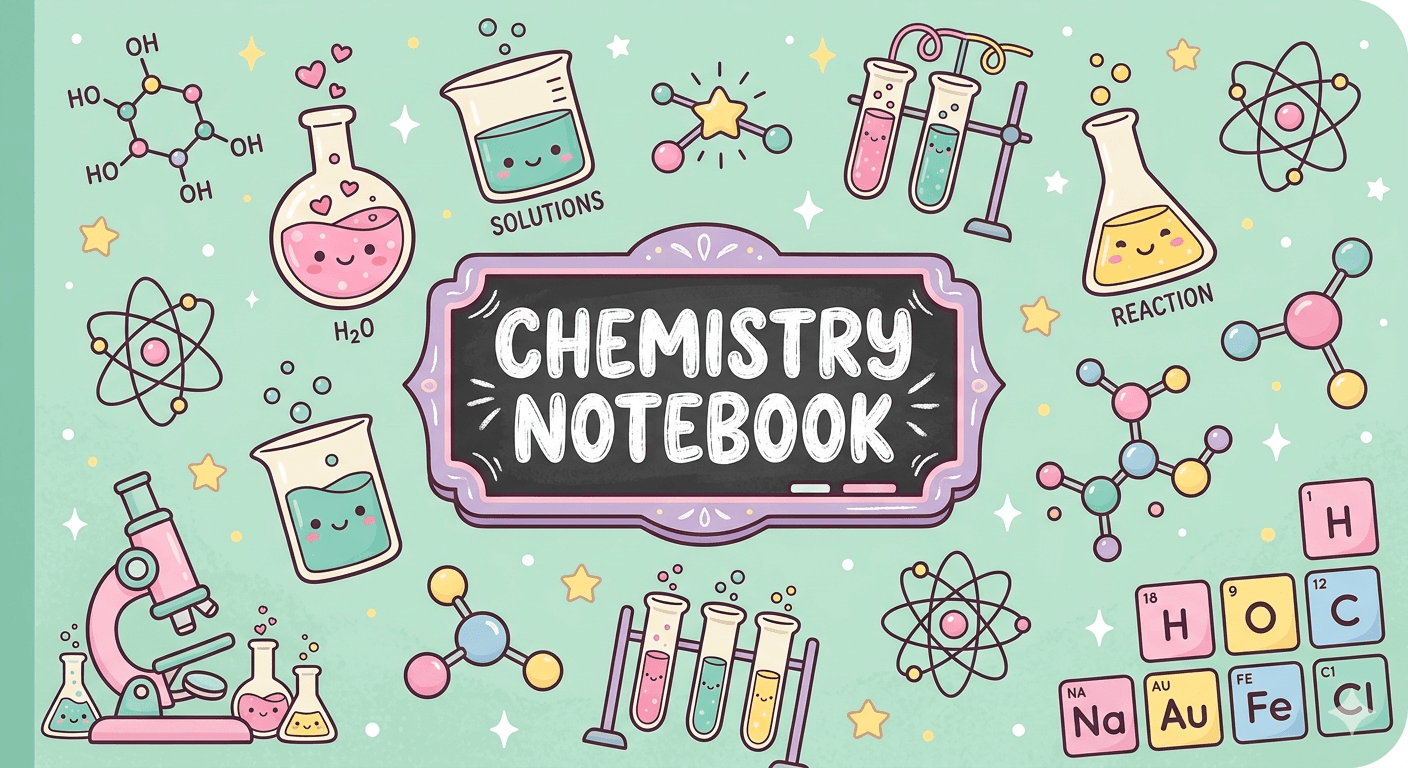 Chemistry Digital Notebook | 100 Pages | Cute Decorated | Sets 1 & 2