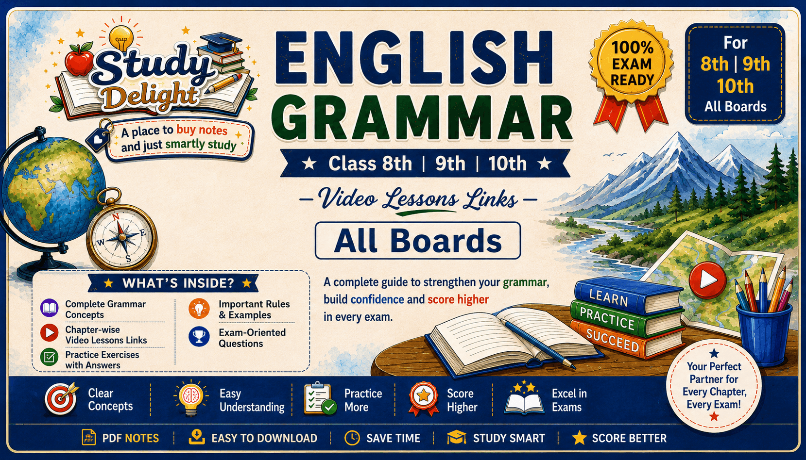 Grammar Video Lesson Links higher secondary 8/9/10