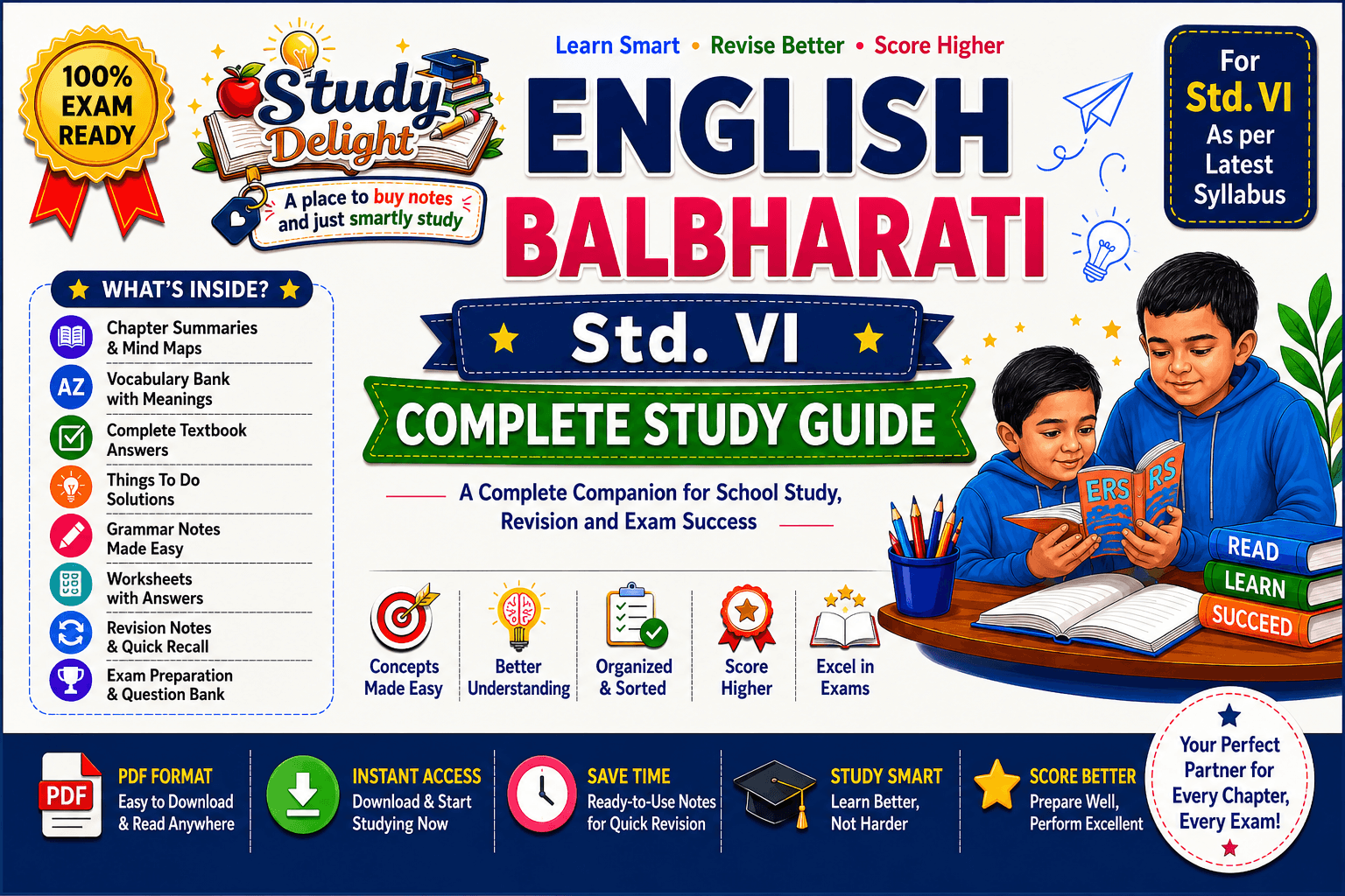 6th English Bal Bharti Maharashtra State Board Complete Notes