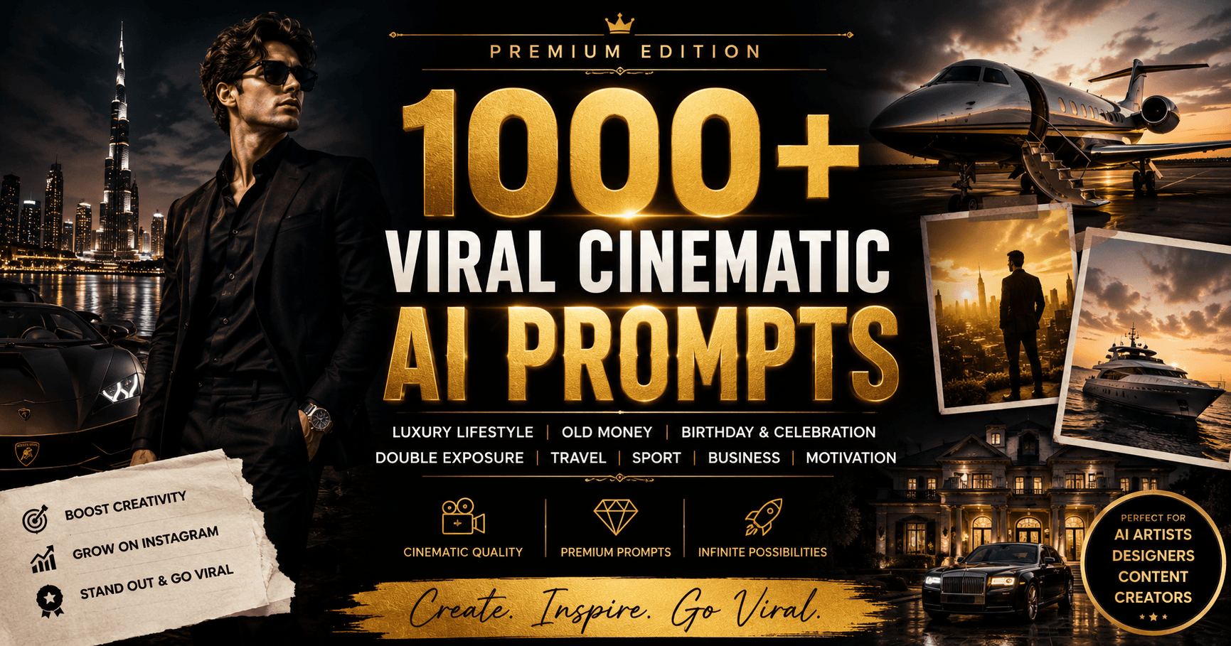 1000 Viral AI Image Prompts Pack